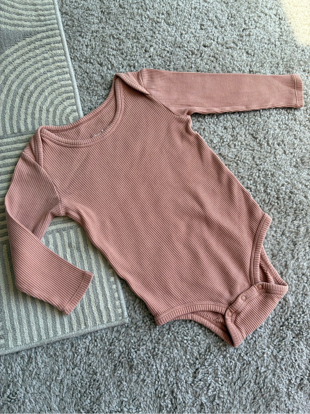 Loulou Lollipop Tencel Ribbed Long-Sleeve One-Piece Bodysuit - Dusty Rose